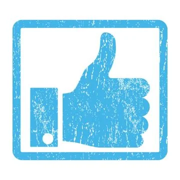 Thumb Up Icon Rubber Stamp Stock Illustration