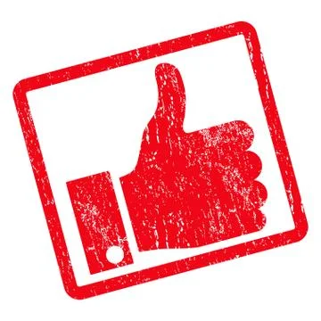 Thumb Up Icon Rubber Stamp Stock Illustration