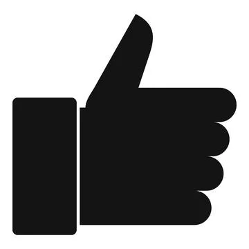 Thumb up icon simple vector. Social trust Stock Illustration