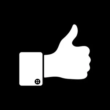 The thumb up icon. Like symbol. Flat Stock Illustration