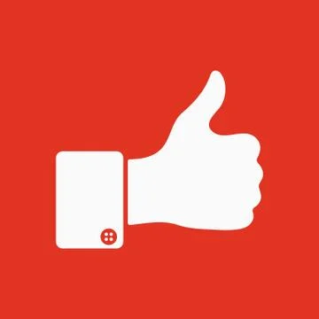 The thumb up icon. Like symbol. Flat Stock Illustration