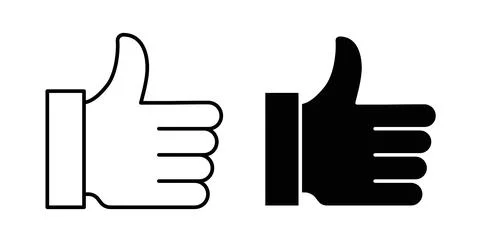 Thumb icon symbol. Flat Vector illustration Stock Illustration