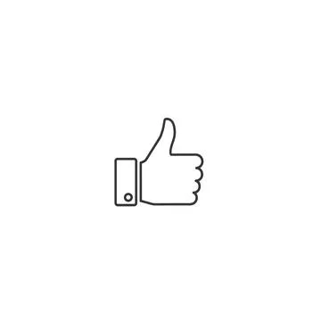 Thumb up icon vector - simple line art gesture Stock-Illustration