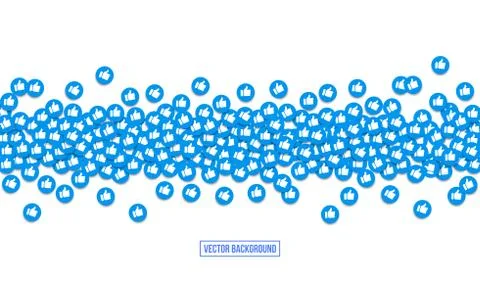 Like thumb up icons vector background Stock-Illustration