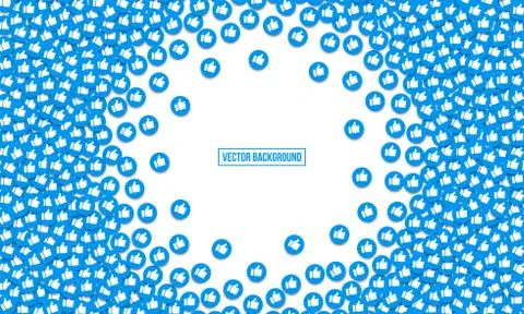 Like thumb up icons vector background Stock Illustration