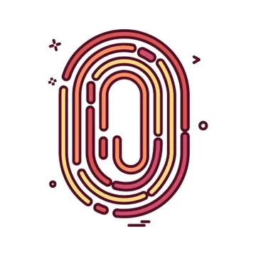 Thumb impression icon design vector Stock Illustration