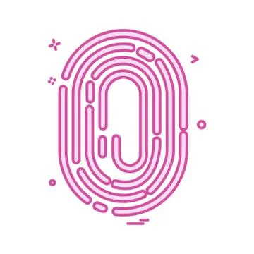 Thumb impression icon design vector Stock Illustration