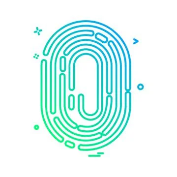 Thumb impression icon design vector Stock Illustration