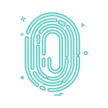 Thumb impression icon design vector Stock Illustration