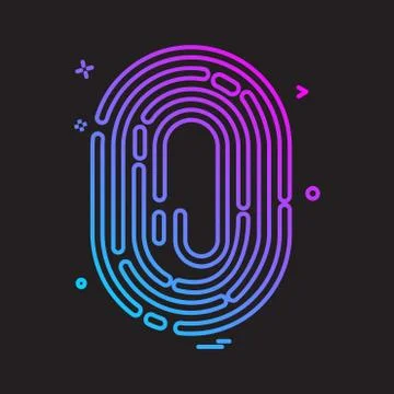 Thumb impression icon design vector Illustration