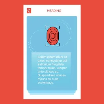 Thumb Impression  mobile vertical banner design design. Vector Stock Illustration