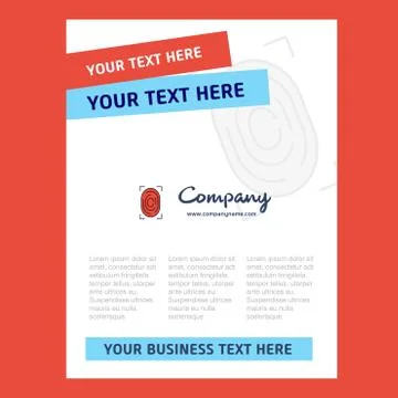 Thumb Impression  Title Page Design for Company profile ,annual report, prese Stock Illustration