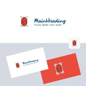 Thumb Impression  vector logotype with business card template. Elegant corpor Stock Illustration