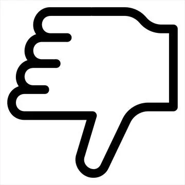 Thumb line icon vector illustration isolated on white background Stock Illustration