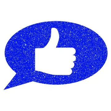 Thumb Up Message Grunge Icon Stock Illustration