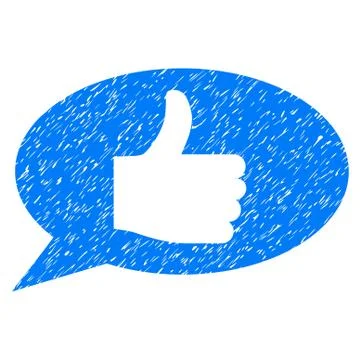 Thumb Up Message Grunge Icon Stock Illustration