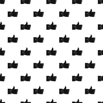 Thumb up pattern, simple style Stock Illustration