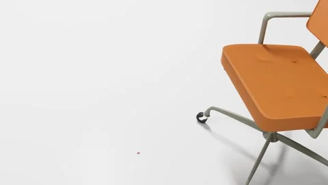 Thumb Pin Scale Comparison with Office Chair Video stock 328272746