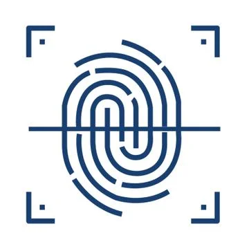 Thumb print identification Stock Illustration