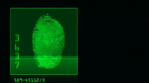 Thumb print search horizontal Stock Footage 752565