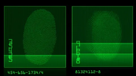Thumb prints search Stock Footage