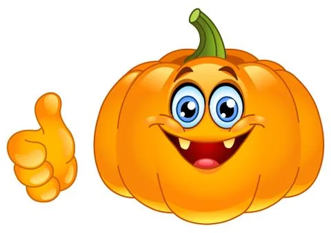 Thumb up pumpkin Illustrazione stock