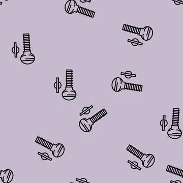 Thumb screw line seamless pattern Stock Illustration