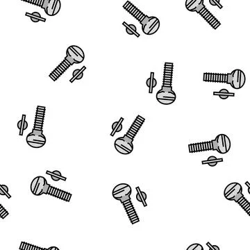 Thumb screw vector seamless pattern Stock Illustration
