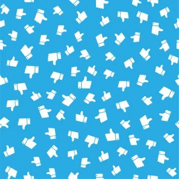 Thumb up seamless background for websites, web design, mobile app. Stock Illustration