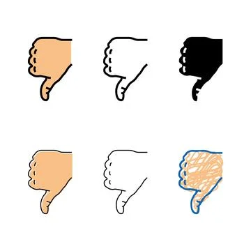 Thumb set down color icon vector Stock Illustration