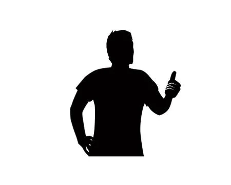 Thumb up silhouette Stock Illustration