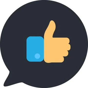 Like thumb up social media app button icon vector Stock Illustration