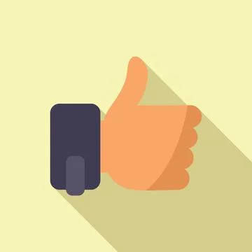 Thumb up subscribe icon flat vector. Email message Stockillustratie
