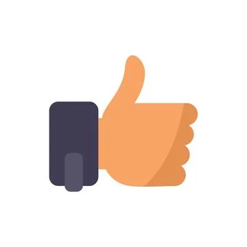 Thumb up subscribe icon flat vector. Email message イラスト素材