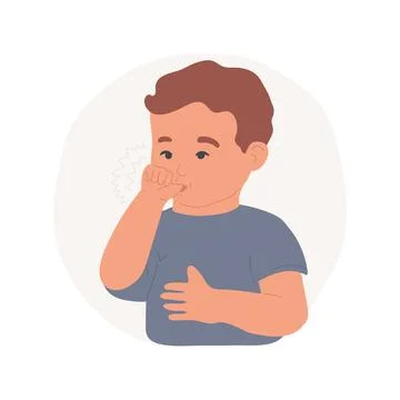 Thumb sucking isolated cartoon vector illustration. イラスト素材