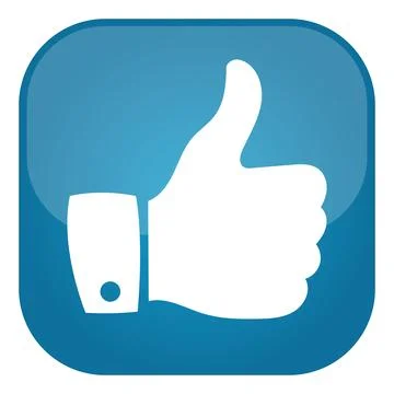 Thumb up like symbol black Stock Illustration