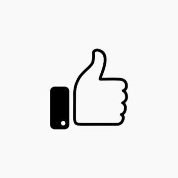 Thumb up symbol, finger up icon vector illustration Stock Illustration