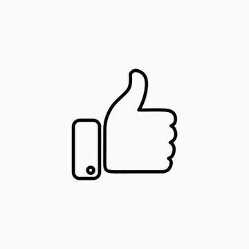 Thumb up symbol, finger up icon vector illustration Stock Illustration