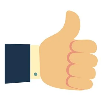 Thumb up symbol, finger up icon vector illustration. Stock Illustration
