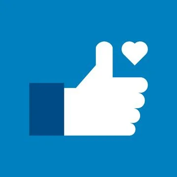 Thumb up symbol, finger up icon vector illustration. Like sign Stock Illustration