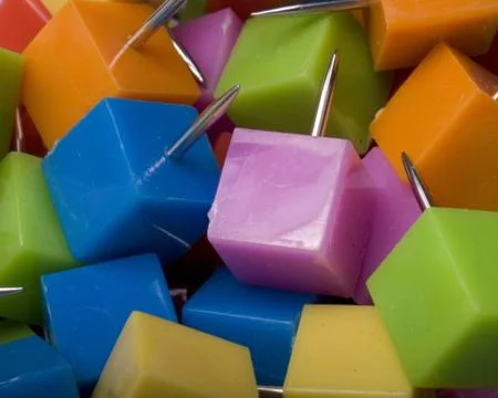 Thumb tacks Stock-Fotos