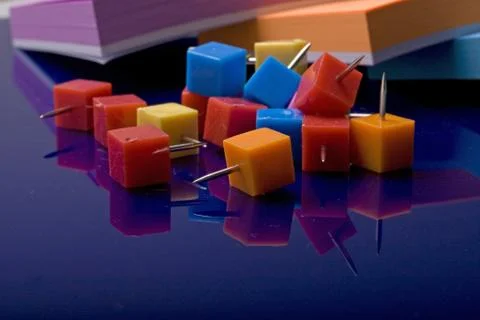 Thumb tacks Stock-Fotos