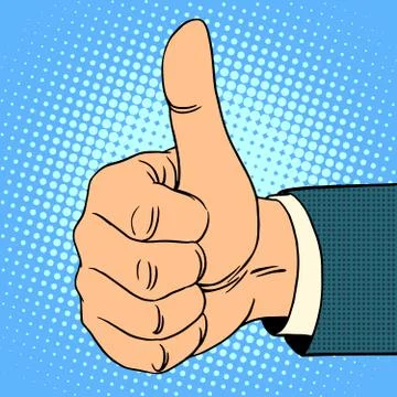 Thumb top gesture Stock Illustration