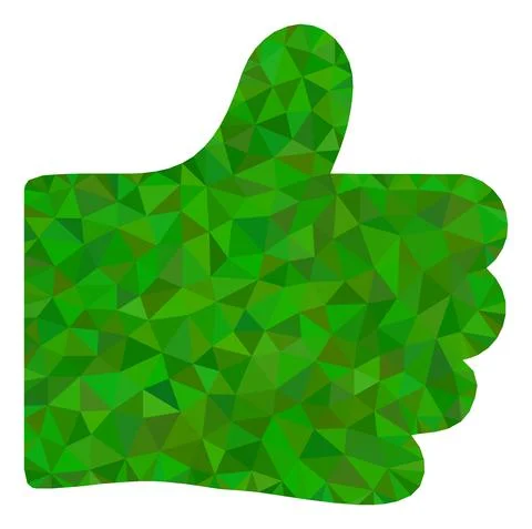 Thumb Like Triangle Filled Icon Stock Illustration