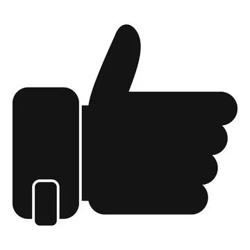 Thumb up trust icon simple vector. Rate star Stockillustratie