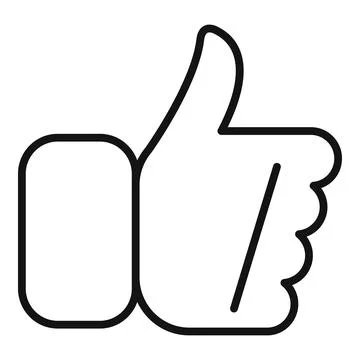 Thumb up value icon outline vector. Social culture Illustrazione stock