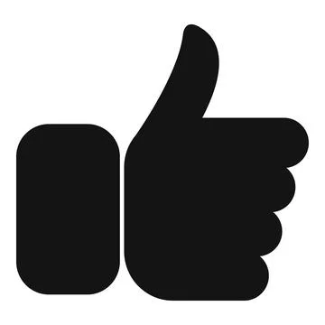 Thumb up value icon simple vector. Social culture Illustrazione stock