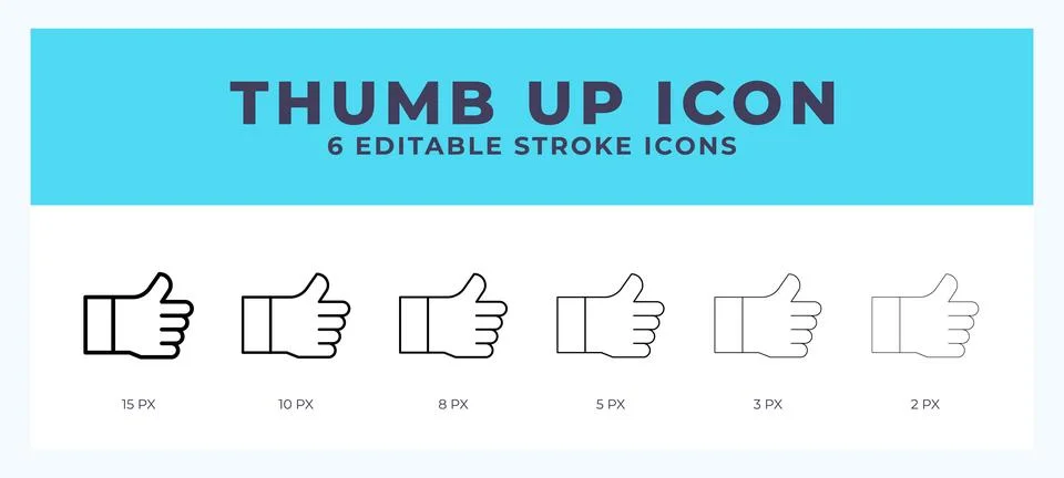 Thumb up vector icon for web and app. Editable stroke vector illustration 스톡 일러스트