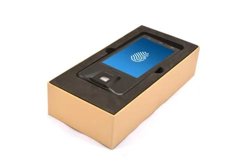 Thumb Verify scan for biometric security system Stock Photos