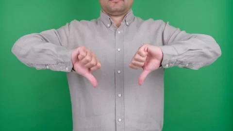 Thumb wrong sign Stock Footage 288758560